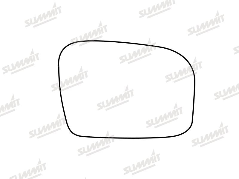 Summit Stick-On Standard Mirror Glass fits Subaru Legacy 09 to 16 RHS Summit - Dynamic Drive