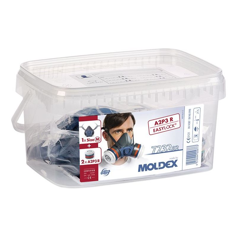 Moldex Series 7000 Half Mask (Medium) + 2 x A2P3 R Filters + Storage Box Moldex - Dynamic Drive