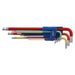 Laser Colour Coded Hex Key Set - Ball End 9pc 7869 Laser - Dynamic Drive