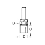 Trend 46/91 x 1/4 TCT 90° Shank Mounted Template Profiler 12.7 x 9.5mm Trend - Dynamic Drive