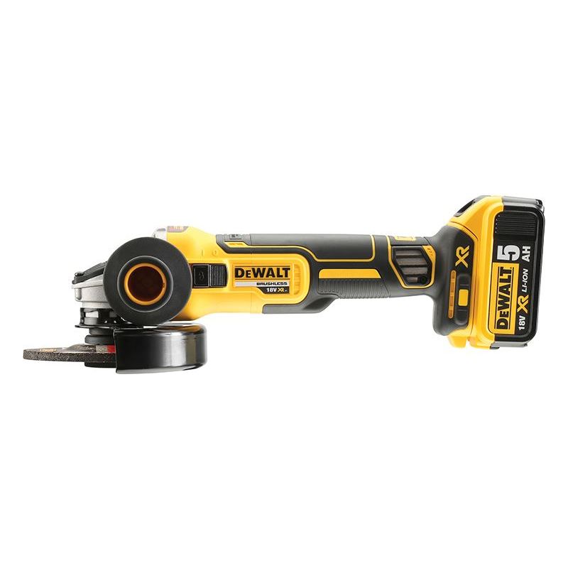 Dewalt Power Tools DCG405P2 XR Brushless Grinder 125mm 18V 2 x 5.0Ah Li-ion DeWALT Power Tools - Dynamic Drive