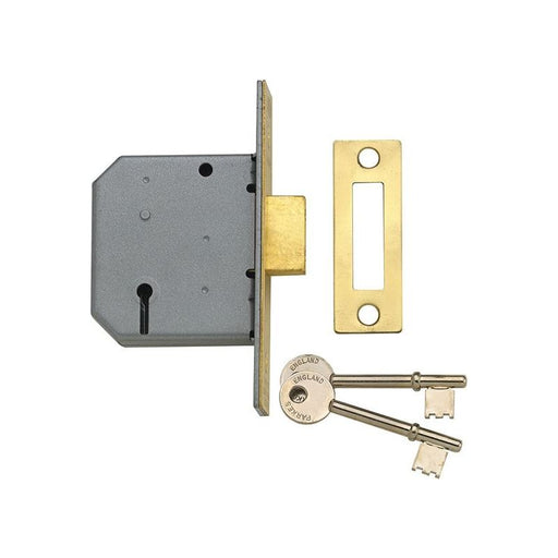 Yale Locks PM322 3 Lever Mortice Deadlock Polished Chrome 65mm 2.5in Yale Locks - Dynamic Drive