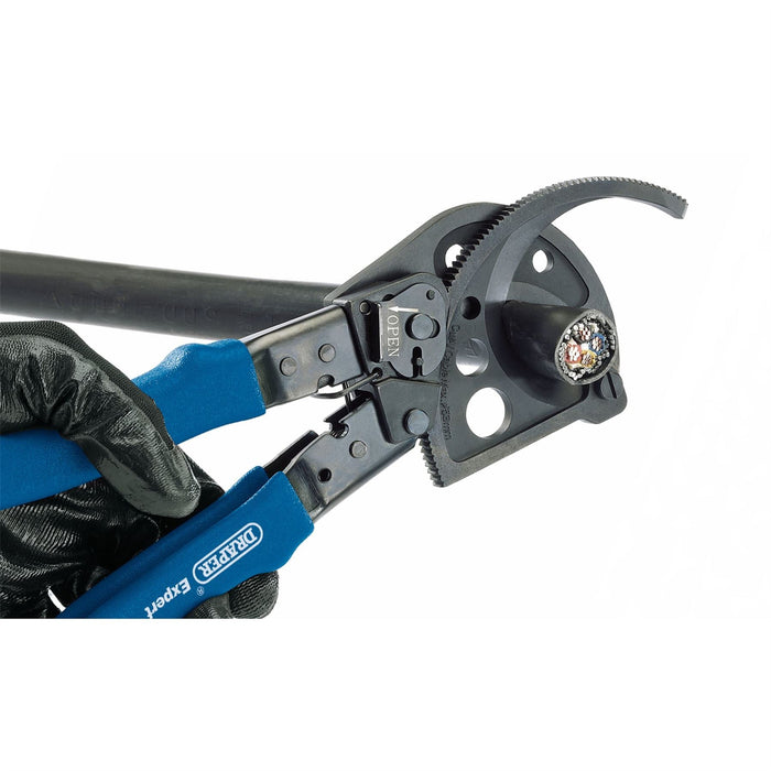 Draper Ratchet Action Cable Cutter, 280mm 64329 Draper - Dynamic Drive