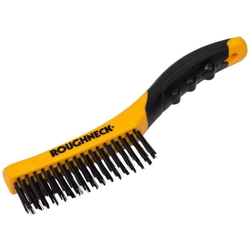 Roughneck Shoe Handle Wire Brush Soft Grip 255mm (10in) Roughneck - Dynamic Drive