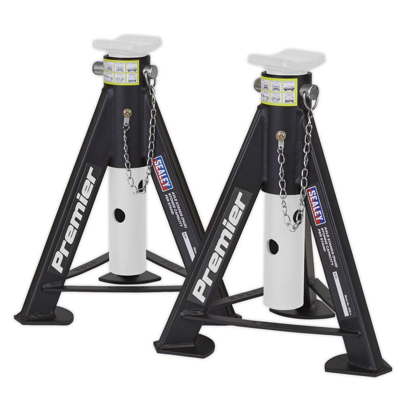 Sealey AXLe Stands (Pair) 6 Tonne Capacity per Stand White AS6 Sealey - Dynamic Drive