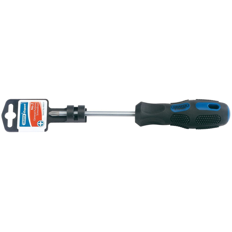 Draper Expert Cross Slot Screwdriver, No.2 x 100mm 40019 Draper - Dynamic Drive