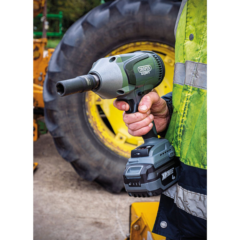 Draper XP20 20V Brushless Impact Wrench, 1/2" Sq. Dr., 1000Nm (Sold Bare) 55942 Draper - Dynamic Drive