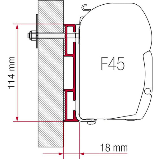 Fiamma Adaptor D 12cm: Hassle Free Accessory Attachment for Your RV Fiamma - Dynamic Drive
