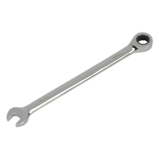 Sealey Combination Ratchet Spanner Extra-Long 9mm AK6391009 Sealey - Dynamic Drive