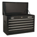 Sealey Topchest 5 Drawer with Ball-Bearing Slides - Black Sealey  - Dynamic Drive