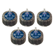 Sealey 60 x 30mm Abrasive Flap Wheel on 6mm Shaft 80Grit - Pack of 5 FW6030805 Sealey - Dynamic Drive