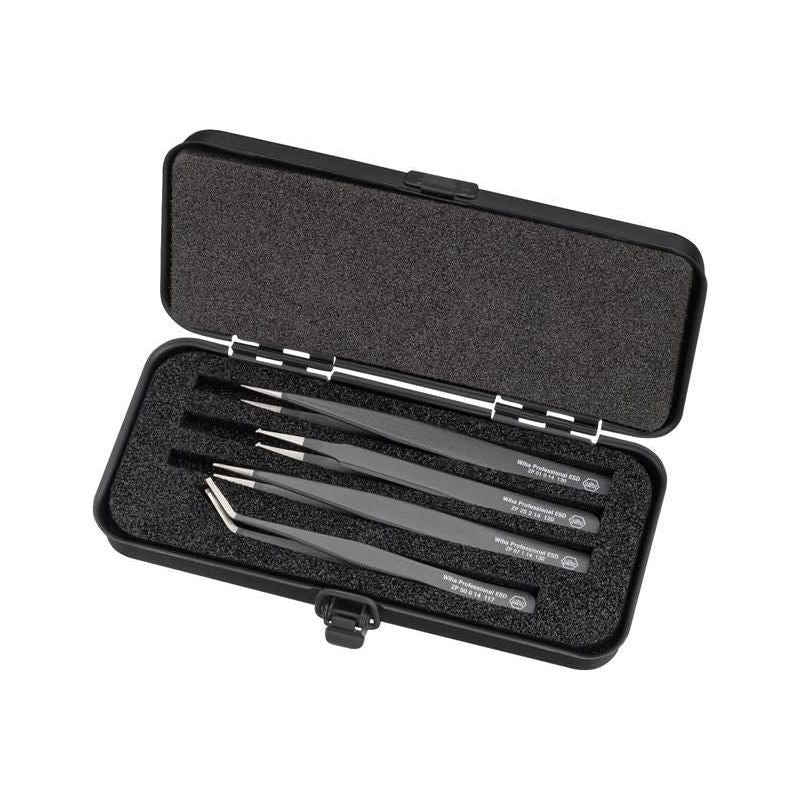 Wiha Professional ESD SMD Tweezer Set, 4 Piece Wiha - Dynamic Drive