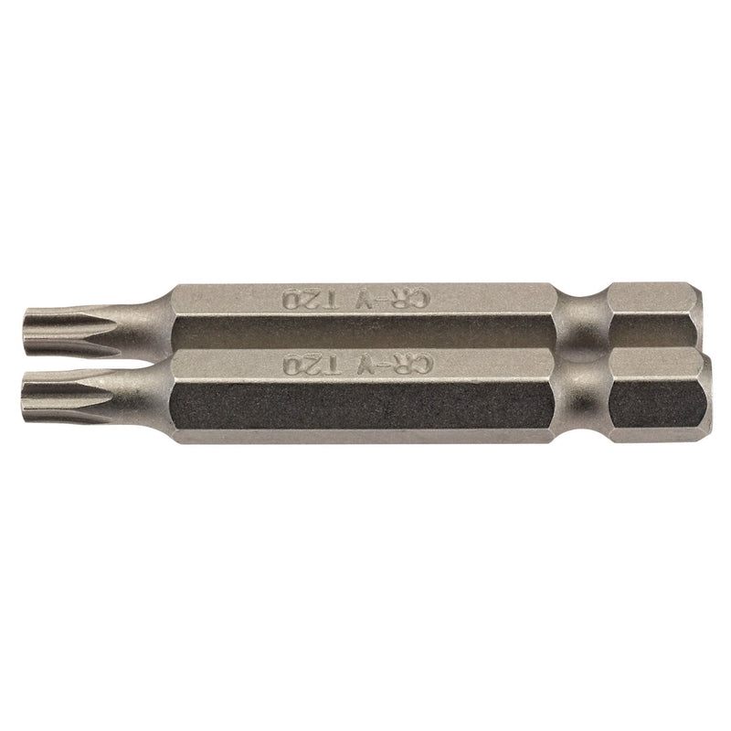 Draper TX-STAR Insert Bit, 1/4" Hex, 50mm Long, T20 (Pack of 2) Draper - Dynamic Drive