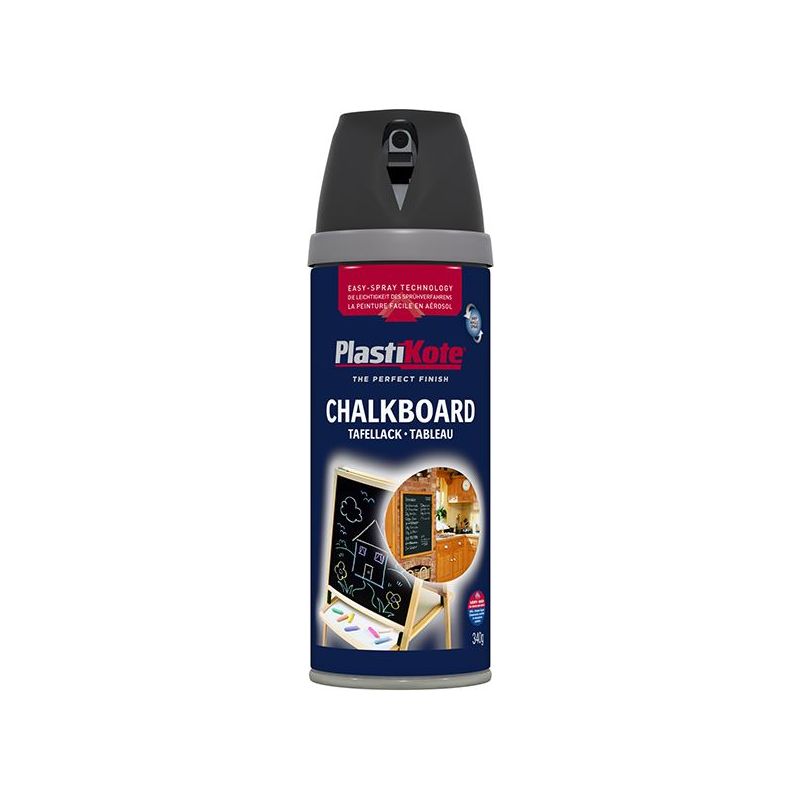Plastikote Twist & Spray Chalkboard Paint Black 400ml PlastiKote - Dynamic Drive