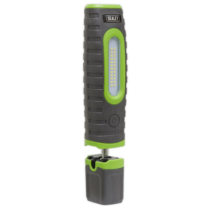 Sealey R/Charge 360 Insp Lamp 24 SMD LED + 3W LED Green 2 x Li-ion LED3606G Sealey  - Dynamic Drive