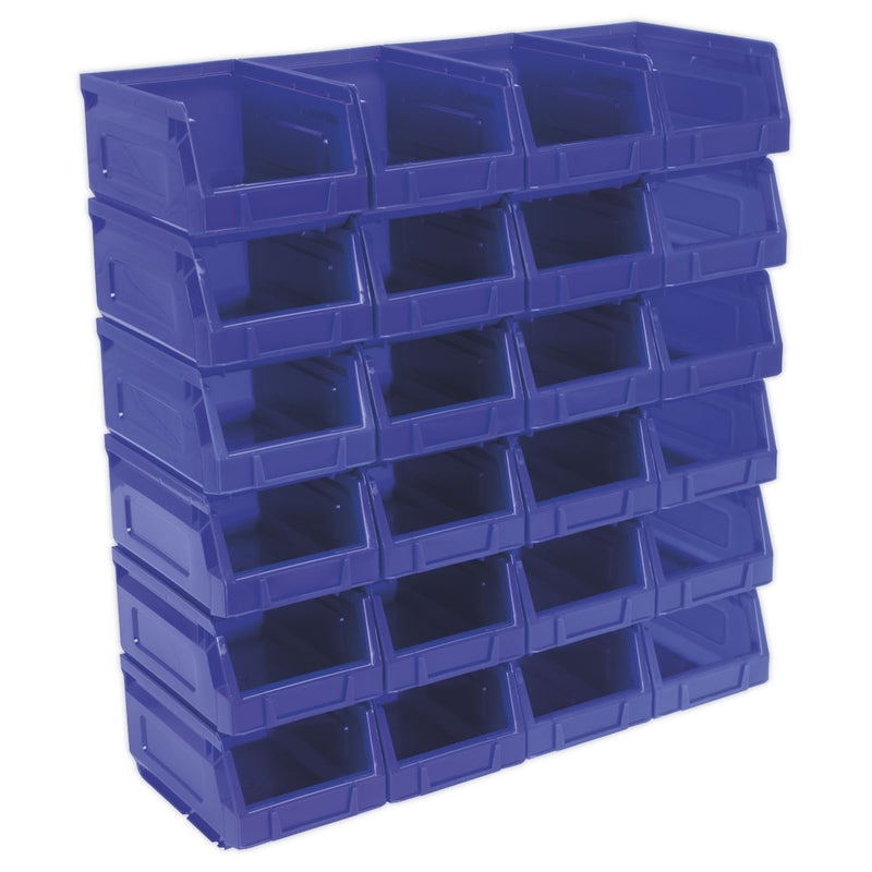 Sealey Plastic Storage Bin 105 x 165 x 85mm Blue Pack of 24 TPS224B Sealey - Dynamic Drive