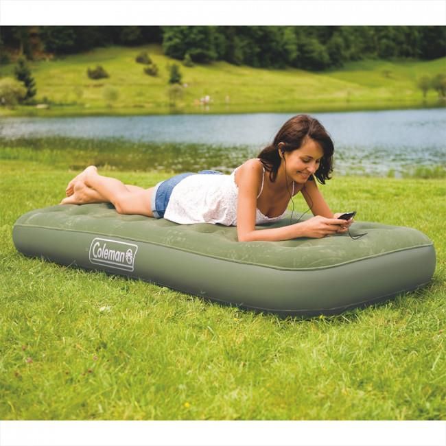 Coleman Comfort Flocked Single Inflatable Airbed 188 x 85 x 22 cm Coleman - Dynamic Drive