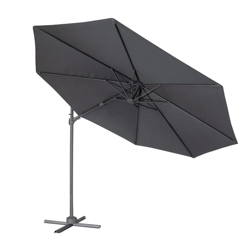 Dellonda Cantilever Parasol with 360 Rotation, Tilt & Cover 3m - Grey Dellonda - Dynamic Drive