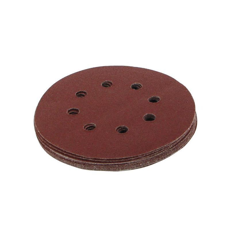 Silverline Hook & Loop Discs Punched 125mm 10pk 80 Grit Silverline - Dynamic Drive