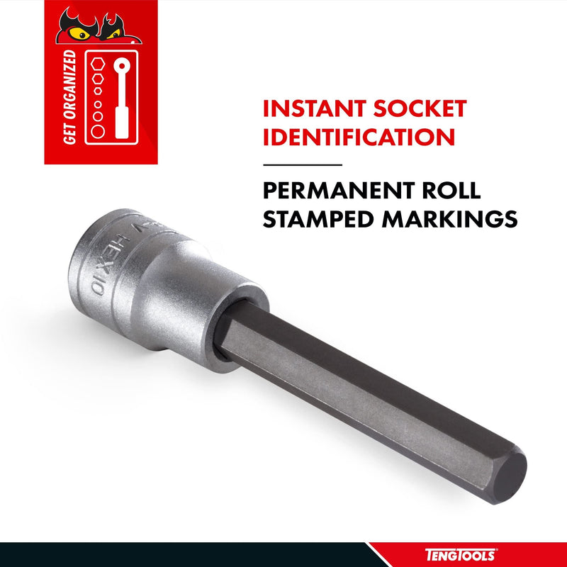 Teng Tools 1/2" Extra Long Hex Bit Socket Metric 6mm Teng Tools - Dynamic Drive