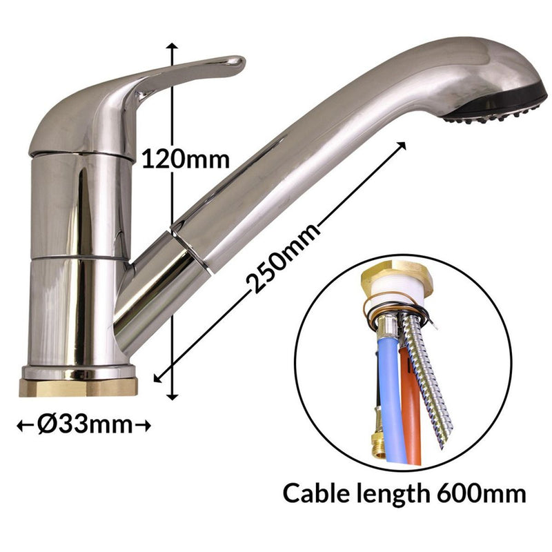Single Lever Kama Julia Shower Mixer for Caravan/Motorhome Nova - Dynamic Drive