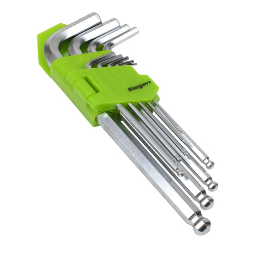 Siegen Siegen Long Ball-End Hex Key Set 9pc S01260 Siegen - Dynamic Drive