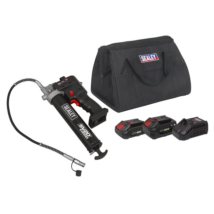 Sealey SV20 Series Cordless Grease Gun 20V - 2 Batteries CP20VGRGKIT Sealey - Dynamic Drive