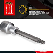 Teng Tools 1/2" Long Ribe?? Bit Socket 10 Teng Tools - Dynamic Drive