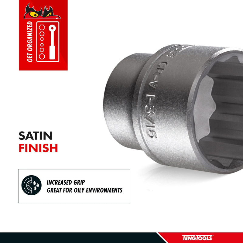 Teng Tools 1/2" Socket 12 pt AF 1-1/4" Teng Tools - Dynamic Drive