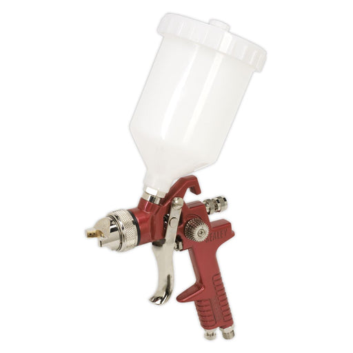 Sealey HVLP Gravity Feed Spray Gun 1.3mm Set-Up Water Paints Adjustable Sealey  - Dynamic Drive