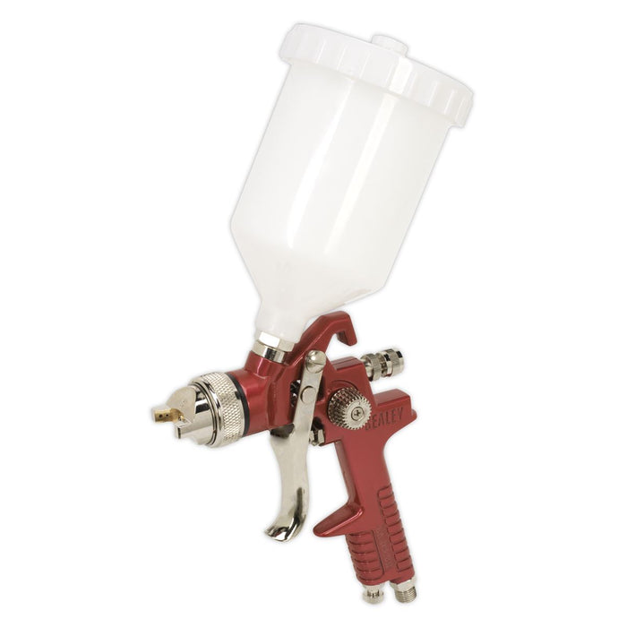 Sealey HVLP Gravity Feed Spray Gun 1.3mm Set-Up Water Paints Adjustable Sealey  - Dynamic Drive