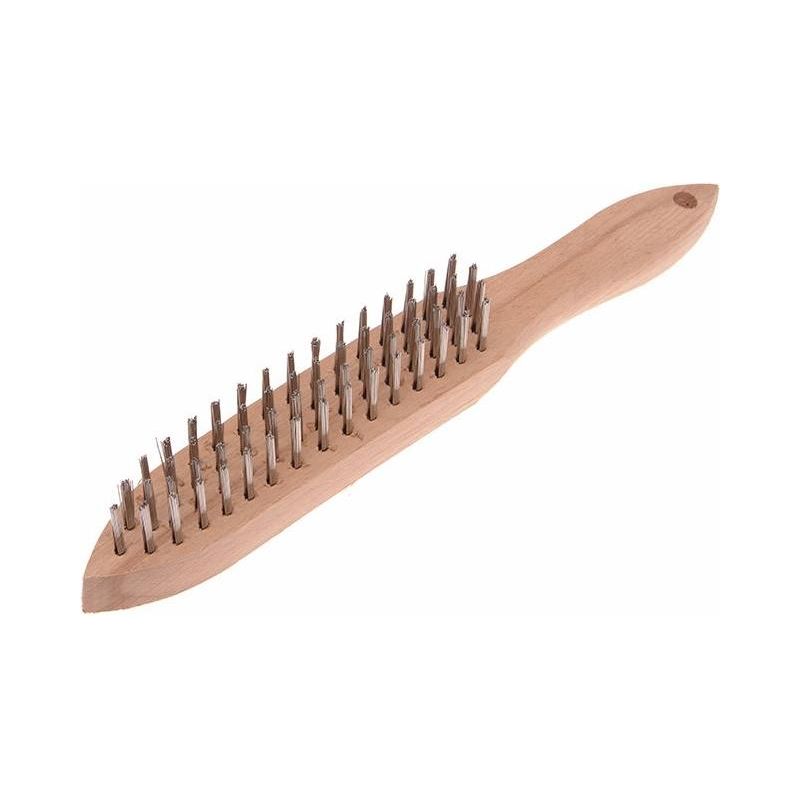 Faithfull 680/S4 Heavy-Duty Stainless Steel Scratch Brush - 4 Row Faithfull - Dynamic Drive