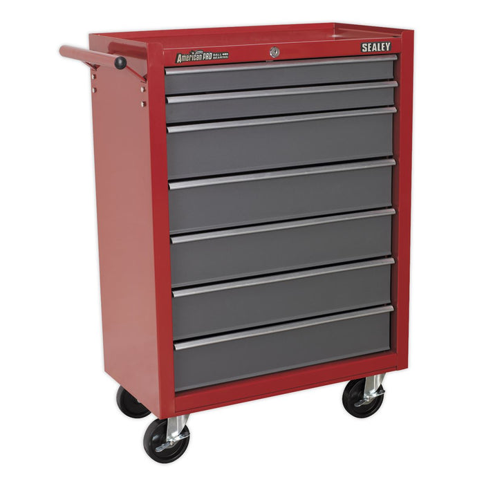 Sealey Rollcab 7 Drawer with Ball-Bearing Slides Red/Grey AP22507BB Sealey - Dynamic Drive