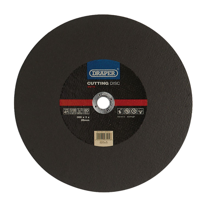 Draper Metal Cutting Disc, 300 x 3 x 20mm 94776 Draper - Dynamic Drive