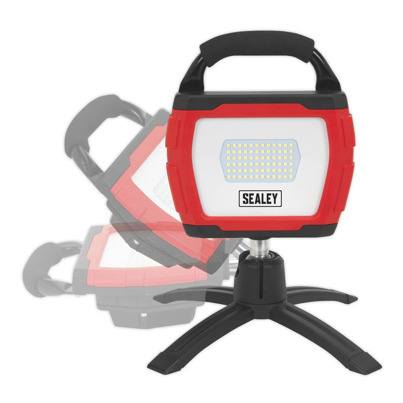 Sealey Rechargeable 360 Floodlight 36W SMD LED Portable Red Lithium-ion Sealey - Dynamic Drive