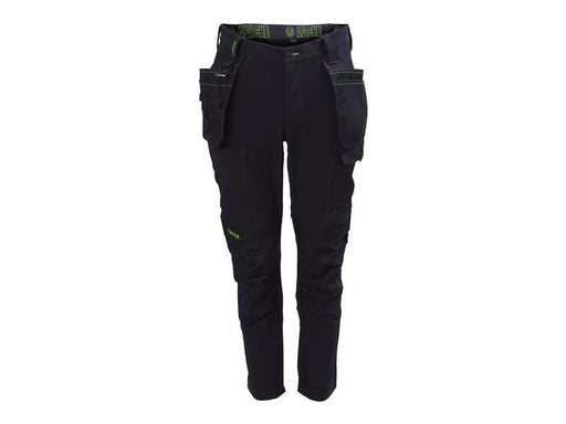 Apache Calgary Black Stretch Holster Trousers Waist 36in Leg 29in Apache - Dynamic Drive