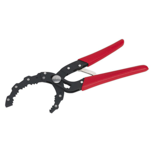 Sealey Auto-Adjusting Oil Filter Pliers Serrated Jaws Sealey  - Dynamic Drive