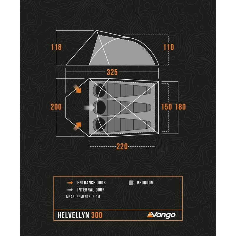 Vango Helvellyn 300 Tent Pamir Green Vango - Dynamic Drive