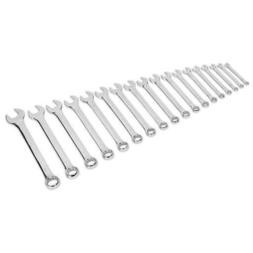 Sealey Combination Spanner Set 18pc S01052 Siegen by Sealey - Dynamic Drive