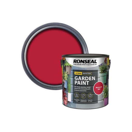 Ronseal Garden Paint Moroccan Red 2.5 litre Ronseal - Dynamic Drive