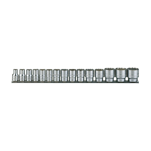Teng Tools 1/2" Socket Clip Rail Set 12 pt 15 Pieces Teng Tools - Dynamic Drive