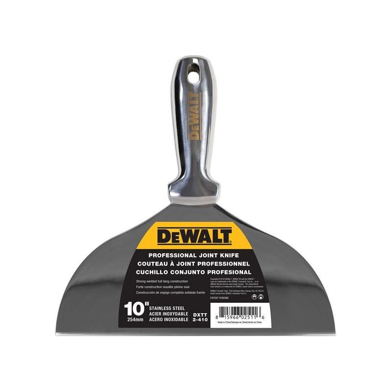 Dewalt Drywall Stainless Steel Jointing/Filling Knife 250mm (10in) DEWALT Drywall - Dynamic Drive