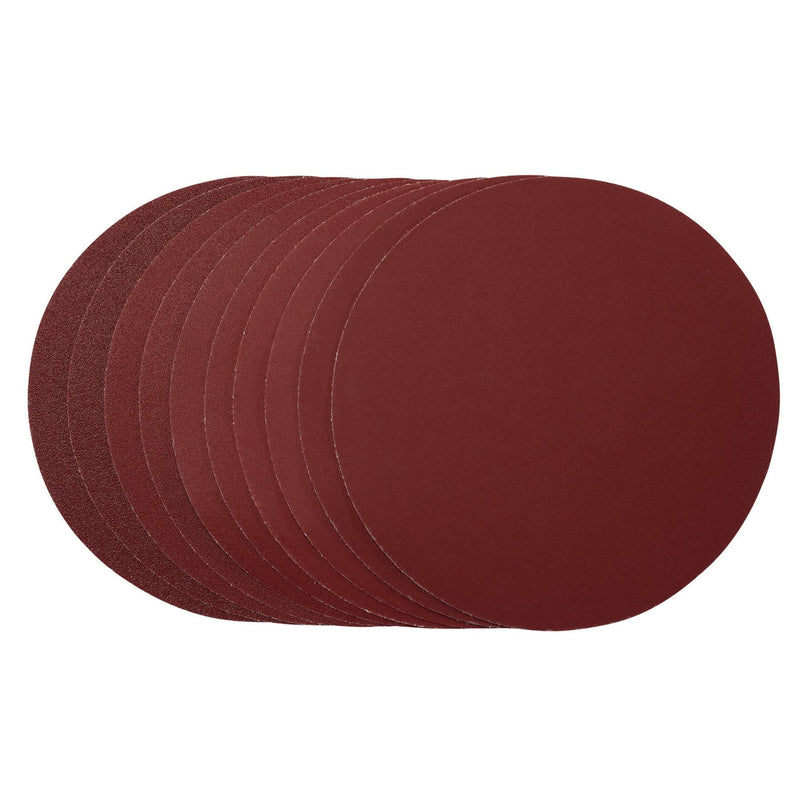 Draper Sanding Discs, 180mm, Hook & Loop, Assorted Grit, (Pack of 10) 58110 Draper - Dynamic Drive