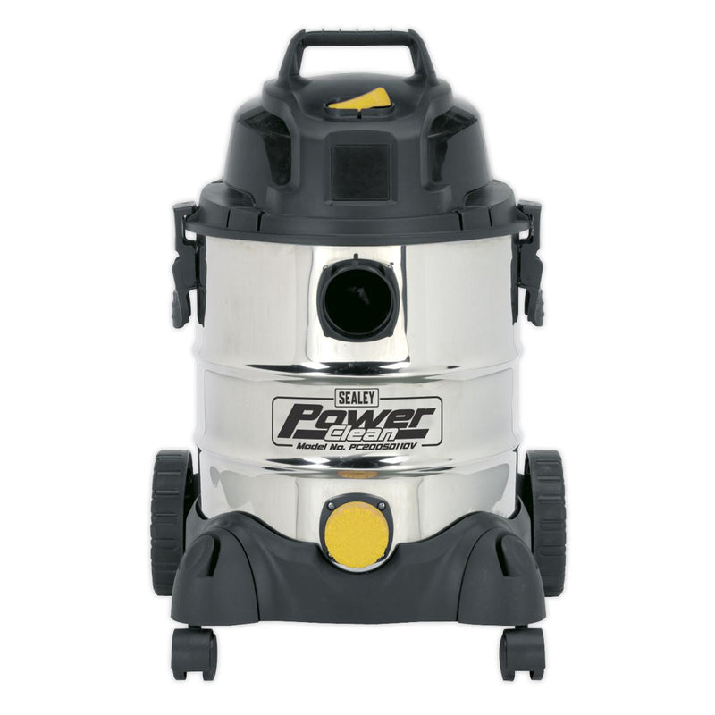 Sealey Vacuum Cleaner Industrial Wet & Dry 20L 1250W/110V Stainless Drum Sealey - Dynamic Drive