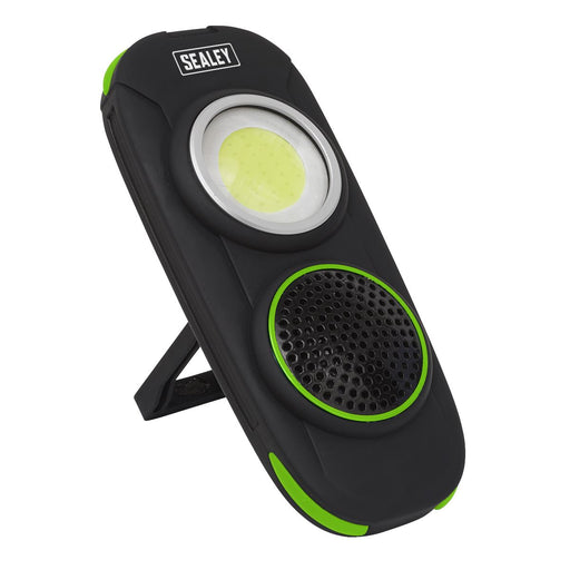 Sealey Rechargeable Torch Light Wireless Speaker 10W COB LED 500 Lumens Lamp Sealey  - Dynamic Drive