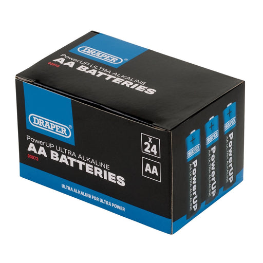 Draper PowerUP Ultra Alkaline AA Batteries (Pack of 24) 03973 Draper - Dynamic Drive