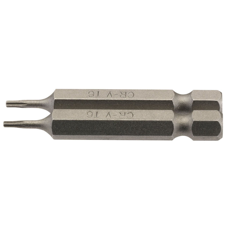 Draper TX-STAR Insert Bit, 1/4" Hex, 50mm Long, T6 (Pack of 2) Draper - Dynamic Drive