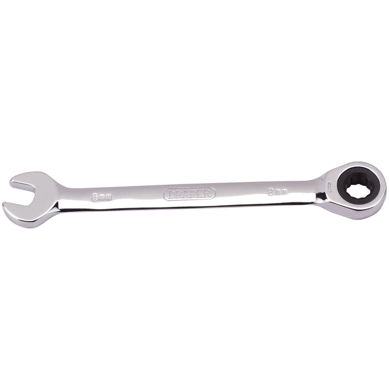 Draper Metric Ratcheting Combination Spanner, 8mm 31005 Draper - Dynamic Drive