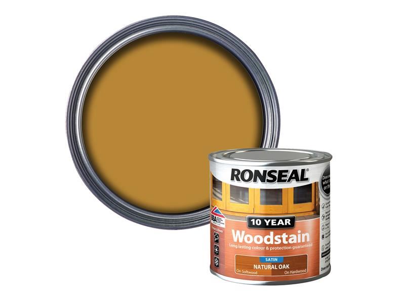 Ronseal 10 Year Woodstain Natural Oak 250ml Ronseal - Dynamic Drive