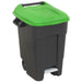 Sealey Refuse/Wheelie Bin with Foot Pedal 100L Green BM100PG Sealey - Dynamic Drive